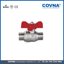 Thread ends Natural copper Brass natural Gas Ball Valve with Butterfly Handle